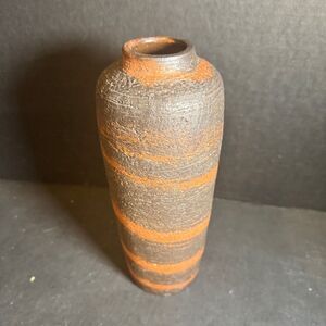 NyMolle Denmark Textured Black and Orange Vase [Item 0231]